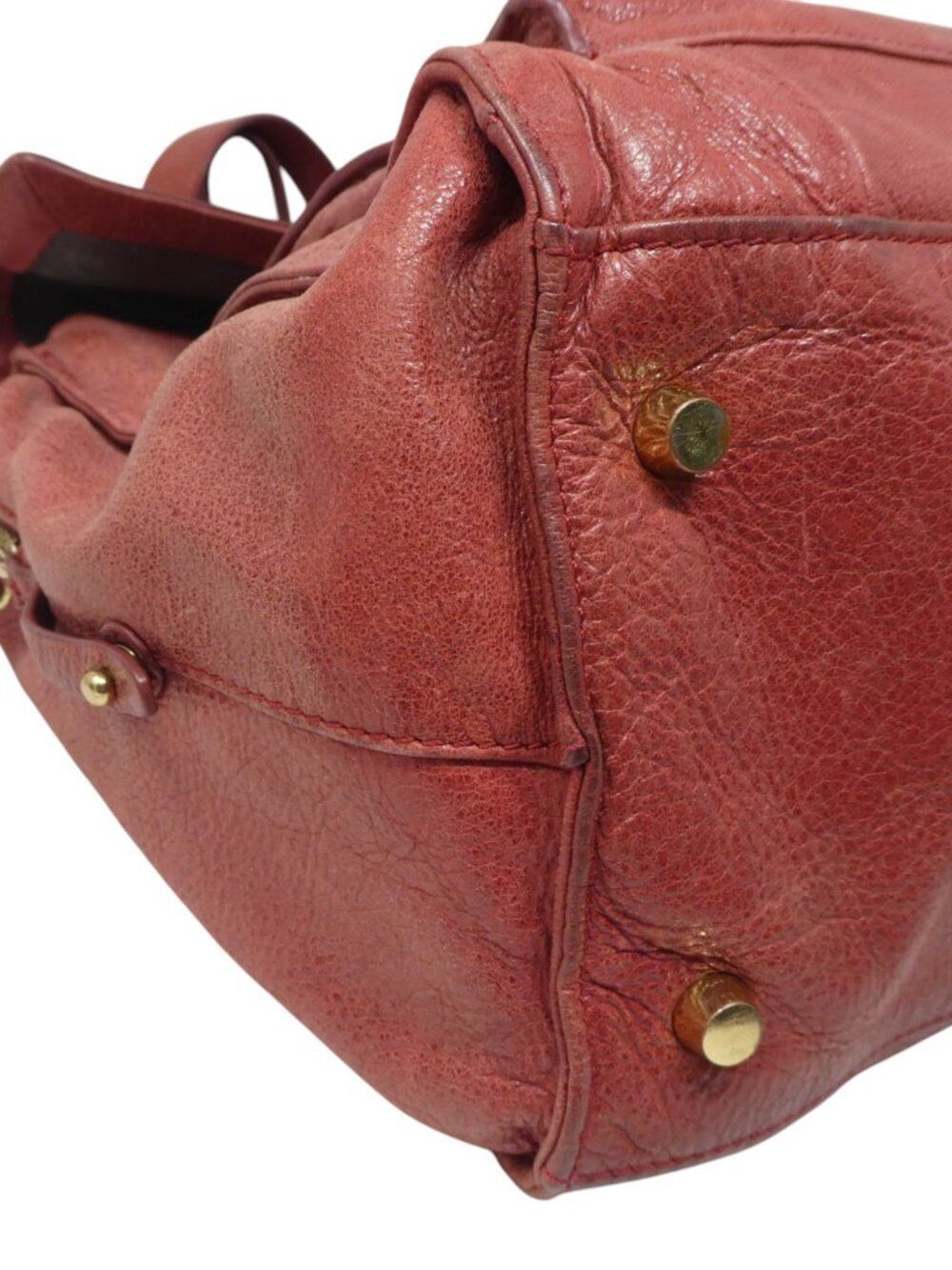 Vince Camuto Red Leather Shoulder Bag Satchel Tote Crossbody Purse - Picture 8 of 14